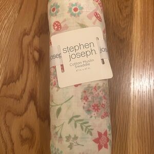 NWT Stephen Joseph Floral Cotton Muslin Swaddle